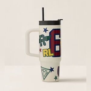 New🔥 Polo Ralph Lauren Pembroke Water Bottle & Straw